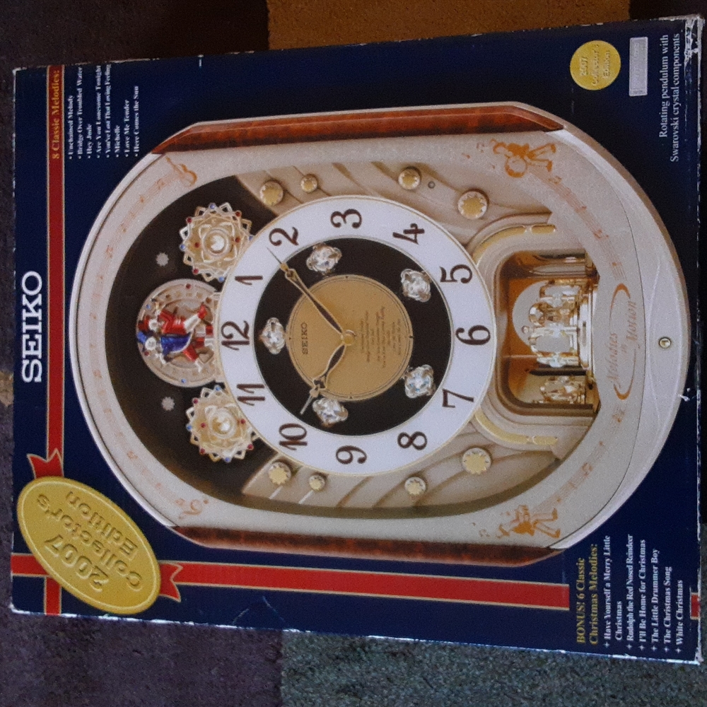SEIKO 2007 COLLECTORS EDITION MELODIES CLOCK WITH SWAROVSKI CRYSTALS